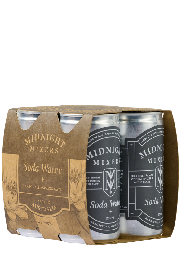 Midnight Mixers Soda Water 6 X 4 pack